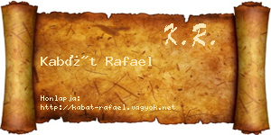 Kabát Rafael névjegykártya